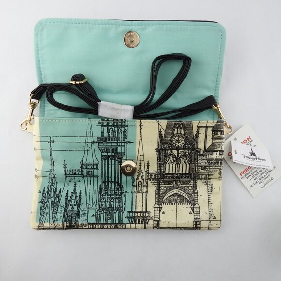 New Walt Disney World Parks Exclusive Crossbody Bag Purse NWT Turquoise - Picture 2 of 6